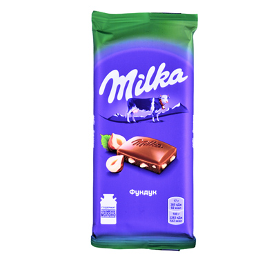Шоколад Милка Молочный с др.фундук 85 г/25(20)ш 