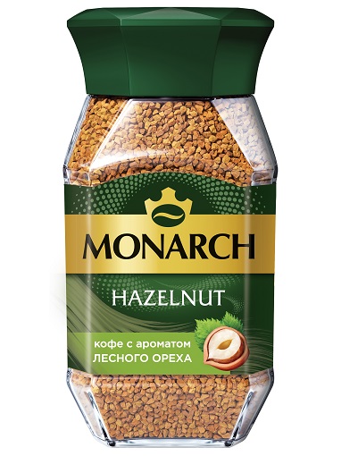 Кофе раств Mонарх Hazelnut с ароматом лесного ореха 95гр/6шт ст/б