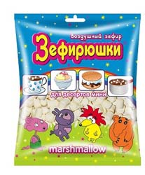 Зефир Зефирюшки воздушный  д/десертов мини 125гр/20шт Эврика ZF-11-2