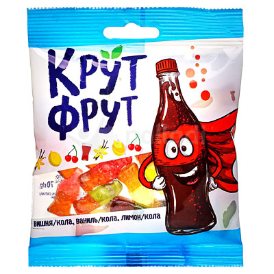Жевательный мармелад КрутФрут веселые бутылочки 70г/50шт КДВ