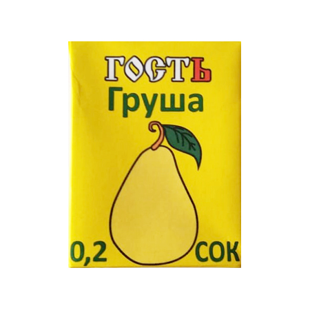 Сок Грушевый 0,2 л./27 шт. ГОСТЬ 