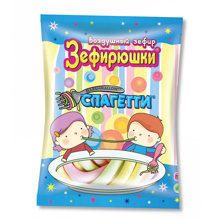 Зефир Зефирюшки воздушный  Спагетти 80г/20шт Эврика (ZF-17-1)
