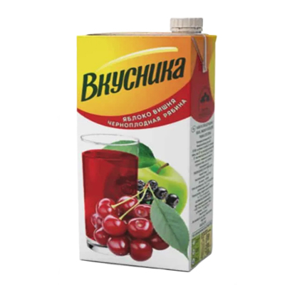 Напиток с/с Яблоко/черноплодная рябина/вишня 0,95 л./12 шт. Вкусника 