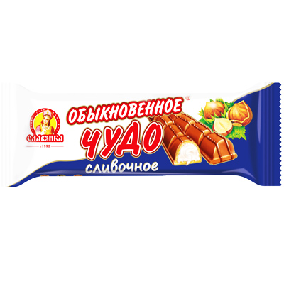 Батончик Обыкновенное чудо сливочное 55гр/24шт Славянка 