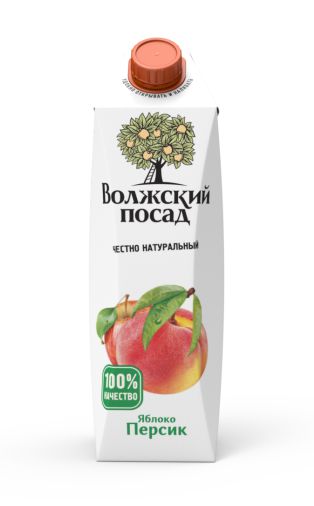 Нектар Яблочно-персиковый 1 л./12 шт. Волжский посад