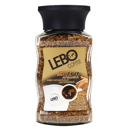 Кофе раств LEBO Extra сублимированный 100гр/12шт ст/б