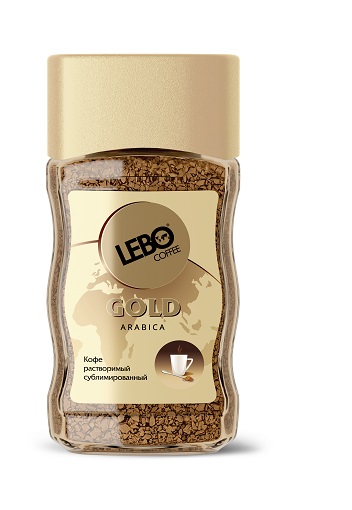 Кофе раств LEBO Gold 100гр/12шт ст/б