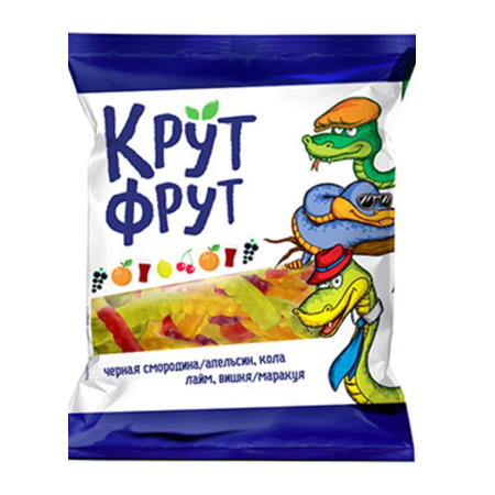 Жевательный мармелад КрутФрут Змейка 70г/50шт КДВ