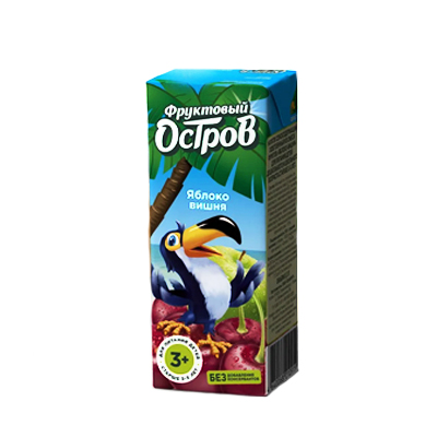 Сок Яблоко-вишня д/дет.пит 0,2 л./27 шт. Фруктовый остров