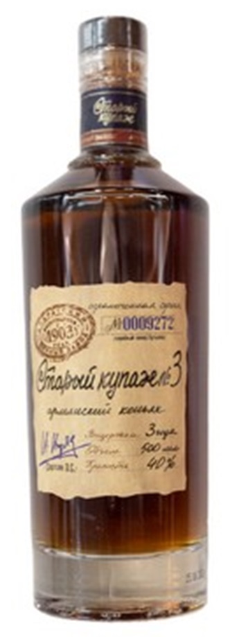 Коньяк армянский Старый Купаж №3 ординар трехлетний 0,5л/6шт 40%