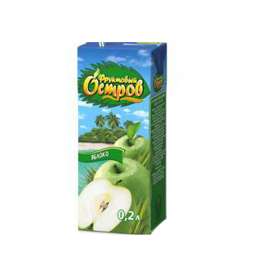 Сок Яблочный д/дет.пит.0,2 л./27 шт. Фруктовый остров 