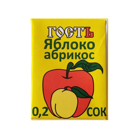 Сок Яблочно-абрикосовый 0,2 л./27 шт. ГОСТЬ 