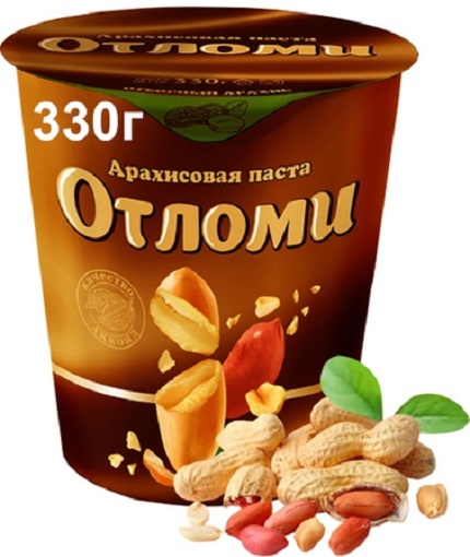Паста арахисовая Отломи шоколадно-ореховая 330г/12шт Акконд