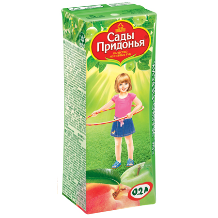 Сок Сады Придонья сок ябл. персиковый с мякотью 0,200л/27шт