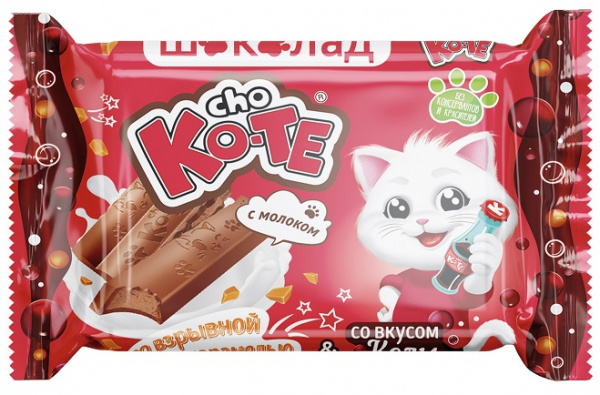 Молочный шоколад Cho Ko-Te c нач со вкусом колы и со взрыв.карам.43 гр/160шт Эссен Продакшн ЗАО