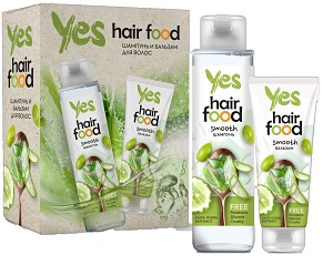 Набор жен YES Hair Food Шампунь 250мл+ Бальзам д/волос 180мл /10