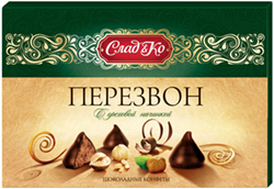 Набор конфет Перезвон  с орех. начинкой 245г/6шт Славянка