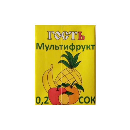 Сок Мультифруктовый 0,2 л./27 шт. ГОСТЬ 